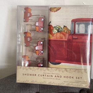 Cute-brand new Fall shower curtain set